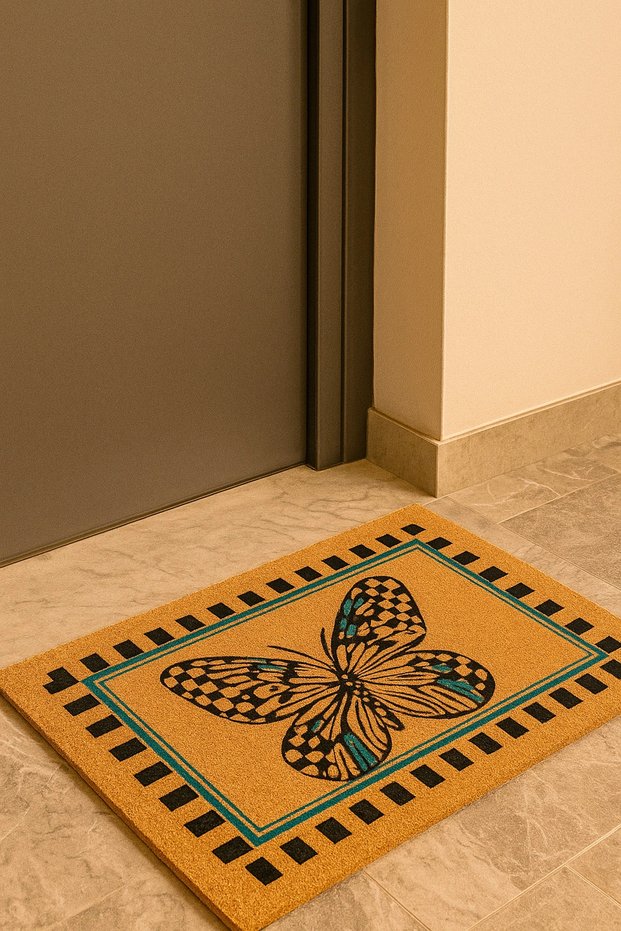Velür Coco Textured Welcome Doormat for Front Door Outdoor 45X70Cm 27Ycm260126