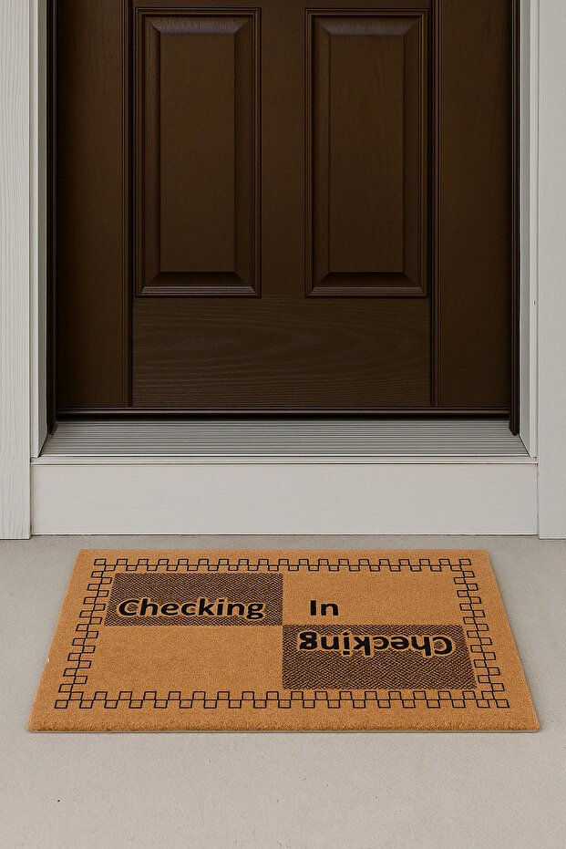 Velür Coco Textured Welcome Doormat for Front Door Outdoor 45X70Cm 27Ycm260127