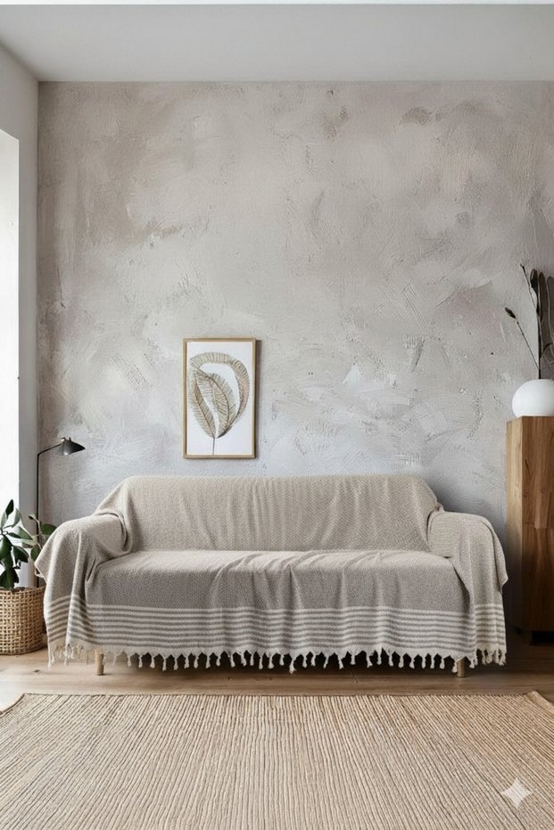 Oversized Sofa Cover with Mink Sleeves 180X310Cm