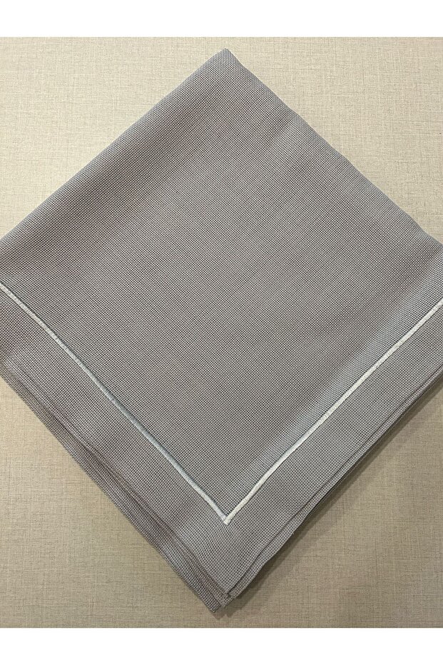 Dowry Piko Wrap Detailed Seamless Tablecloth Without Simsi Gray