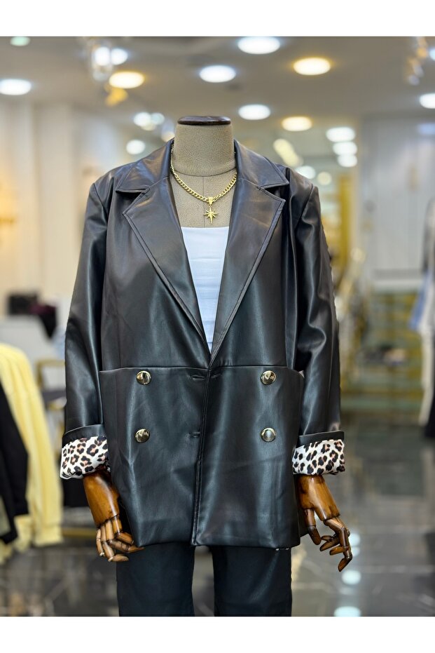 Deri Blazer Ceket - 3