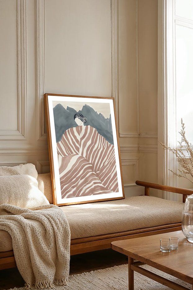 One Piece Wooden Framed Living Room Hall Kitchen Painting Tk2099