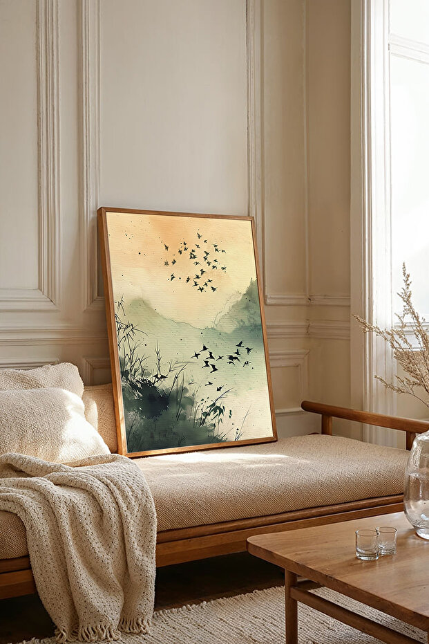 One Piece Wooden Framed Living Room Hall Kitchen Painting Tk1995
