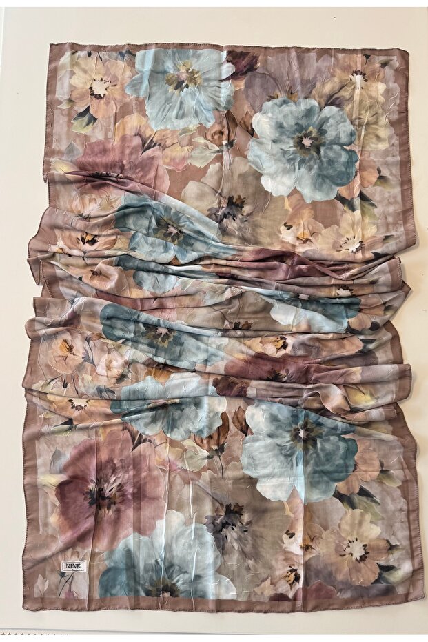 Bambu Crash Çiçekli Şal - 1