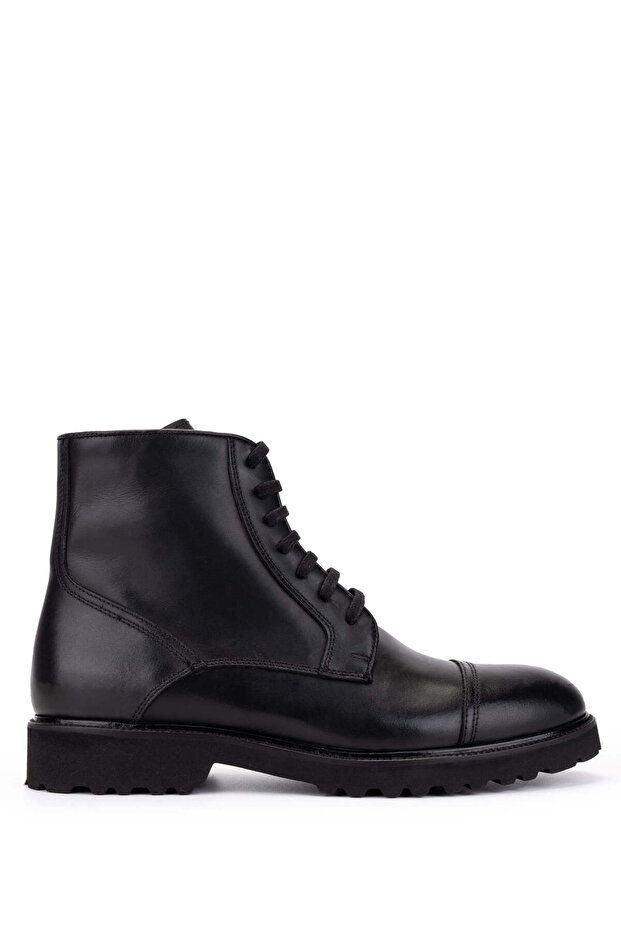 Men's Genuine Leather Black Casual Boots