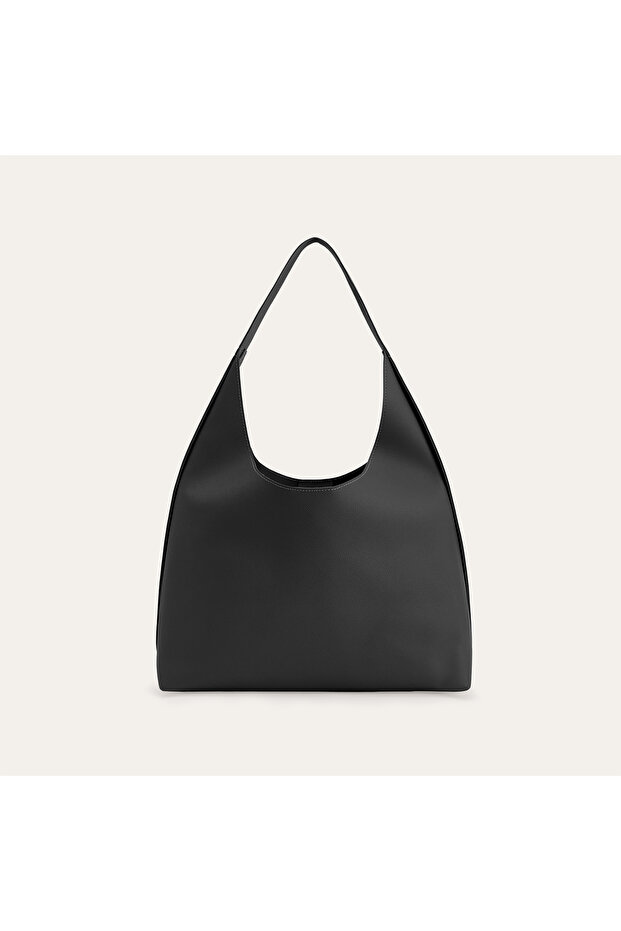 Women's Mink Color Leather Look Handbag