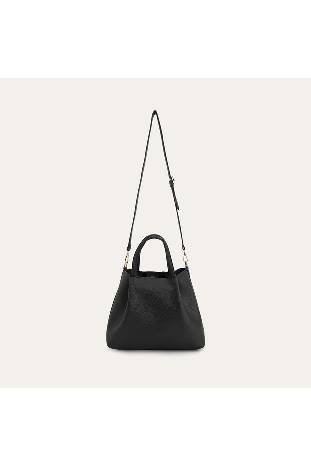 Women's Brown Leather Look Shoulder Bag