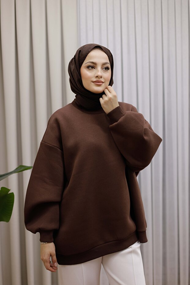 OVERSİZE SWEAT 3 İPLİK ŞARDONLU - 3