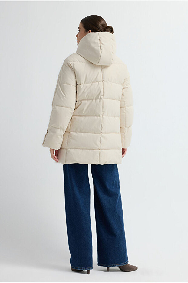 Kapüşonlu Şişme Mont - 6