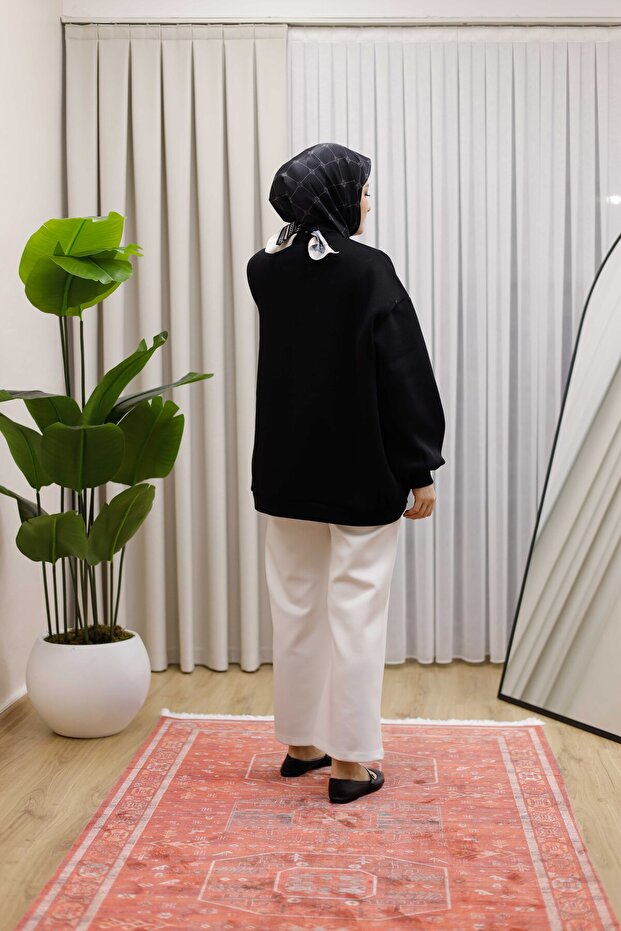 OVERSİZE SWEAT 3 İPLİK ŞARDONLU - 4