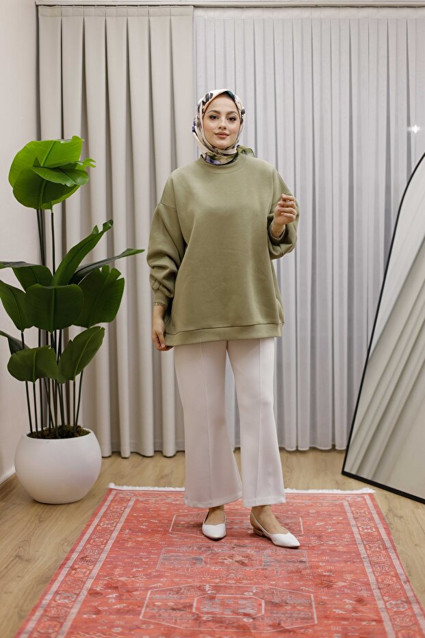 OVERSİZE SWEAT 3 İPLİK ŞARDONLU - 2