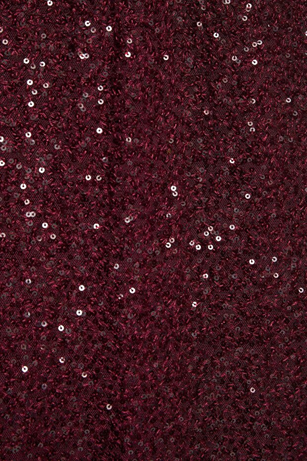 Pullu halter midi elbise - 7