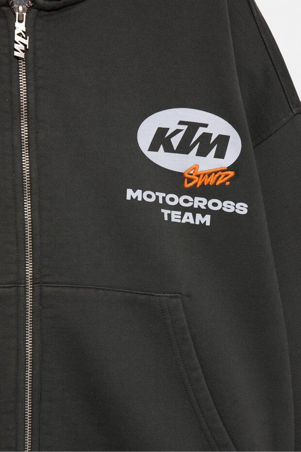 KTM x STWD fermuarlı kapüşonlu sweatshirt - 4