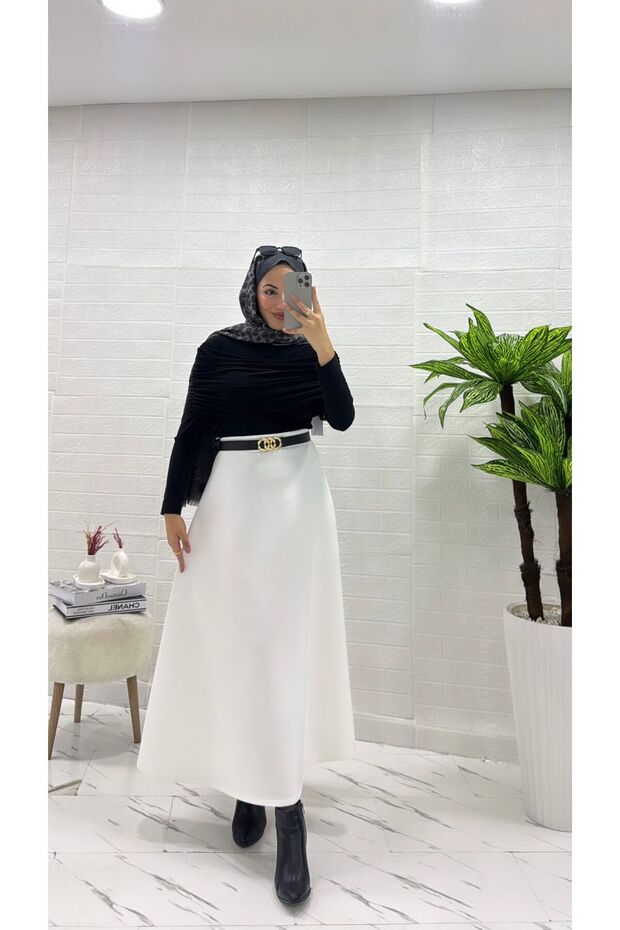 SANDY KUMAŞ OMUZDAN DRAPELİ BLUZ - 6