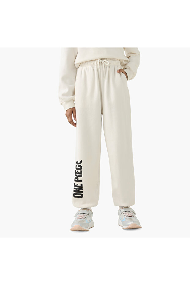 Printed Joggers with Drawstring Closure and Pockets - 1