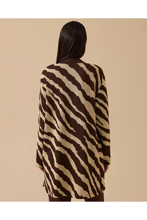 Desenli Örme Hırka - 3