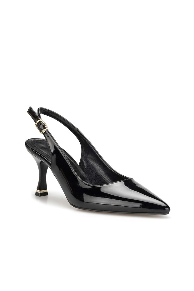Ds Spillo-112 Patent Leather Black Women's Daily Classic Heeled Shoes