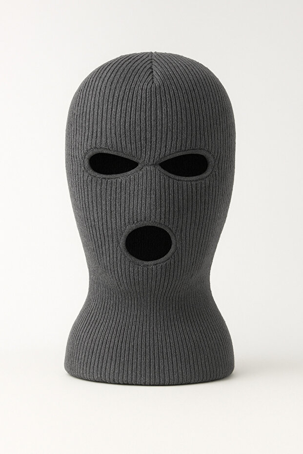 Knitted Knitwear Unisex Anthracite Balaclava