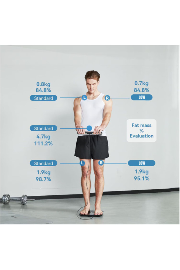 LePulse Professional smart scale, 8 sensors, 20 body metrics, iOS/Android integration, white - 8