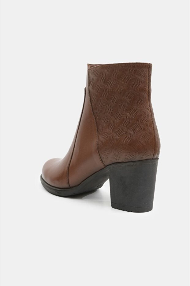 Hakiki Deri Topuklu Kadın Bot - 3