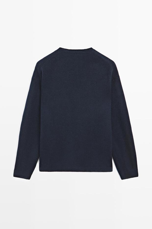 V yaka oversize triko kazak - 7