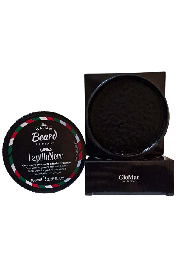 Italian Beard Dark Wax for Graying Hair and Beard - 100g - LAPILLONERO
