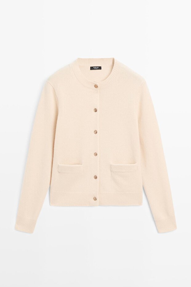 Dore düğmeli triko hırka - 5