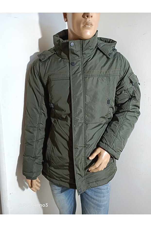 kalın kapşonlu kaban - 1