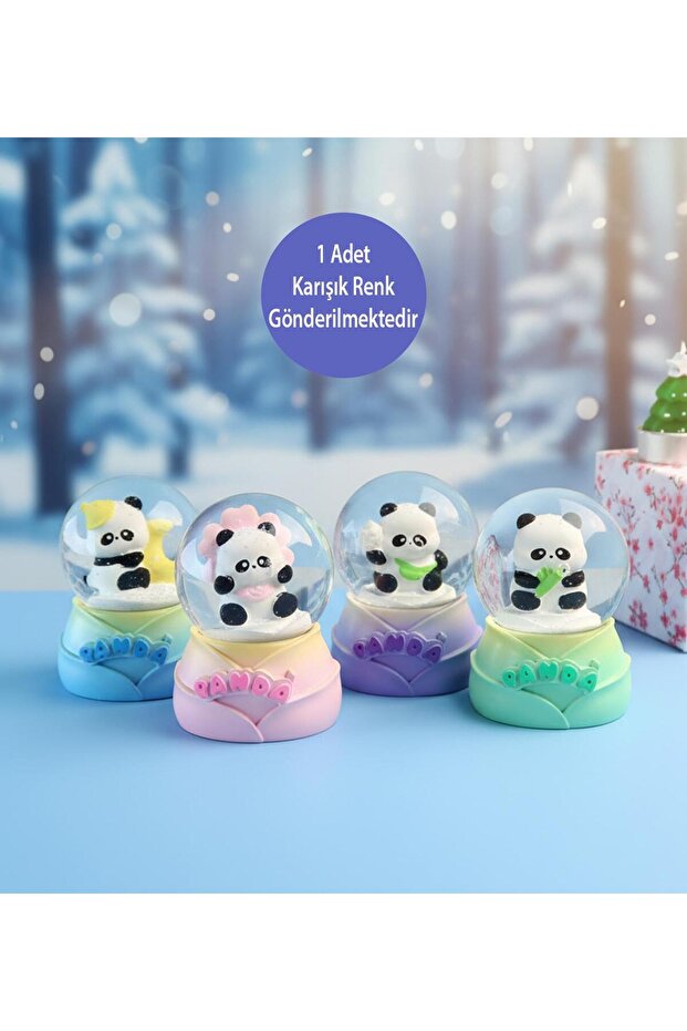 Panda Orta Boy Işıklı Kar Küresi - 2