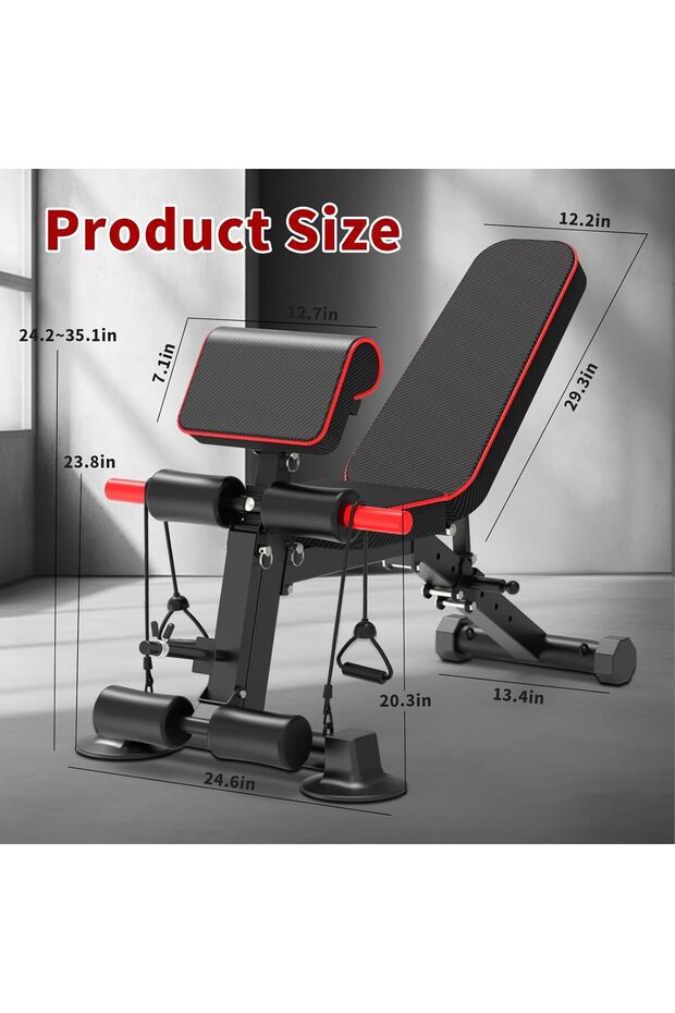 مقعد تمارين قابل لتعديل الوزن، مقعد تمارين متعدد الوظائف قابل للطي - 5