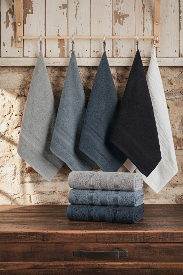 4-Piece Towel Set Hand - Face Towel 30X50 cm | Kitchen Towel | Cotton