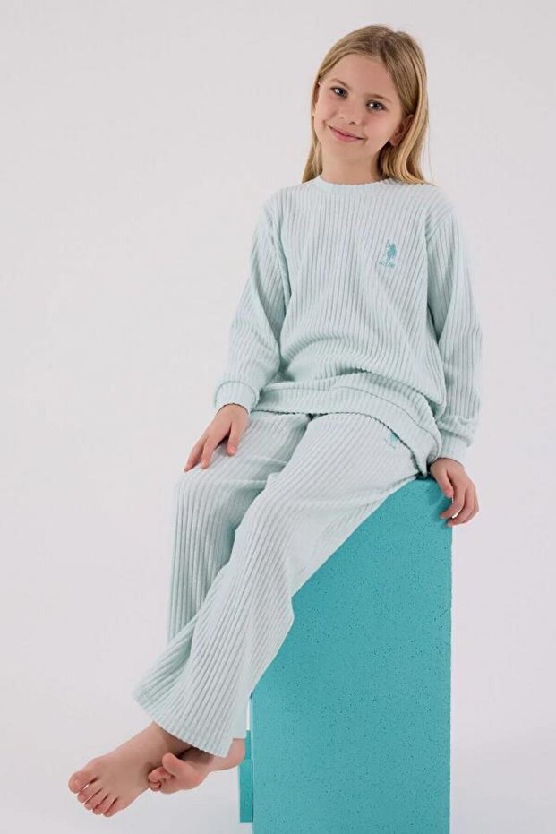 U.S. Polo Assn Us2328-4 Girl Ribbed Knit Set