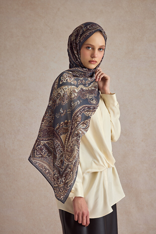 Pamuk Şal Flow Olive - 4