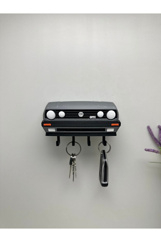 3D Printing Decorative Volkswagen Golf Mk2 Model Designed Keychain