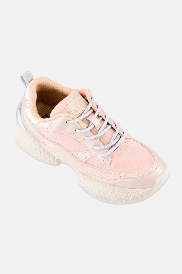 Women Lace up Casual Shoes, Pink