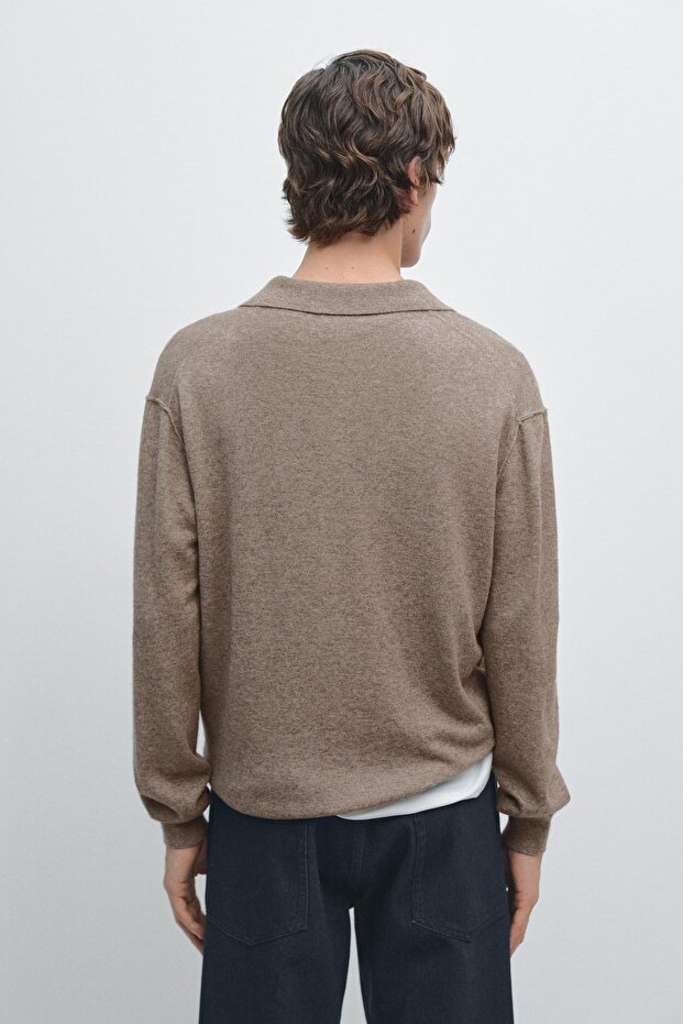 Yak yün karışımlı triko kazak - 3