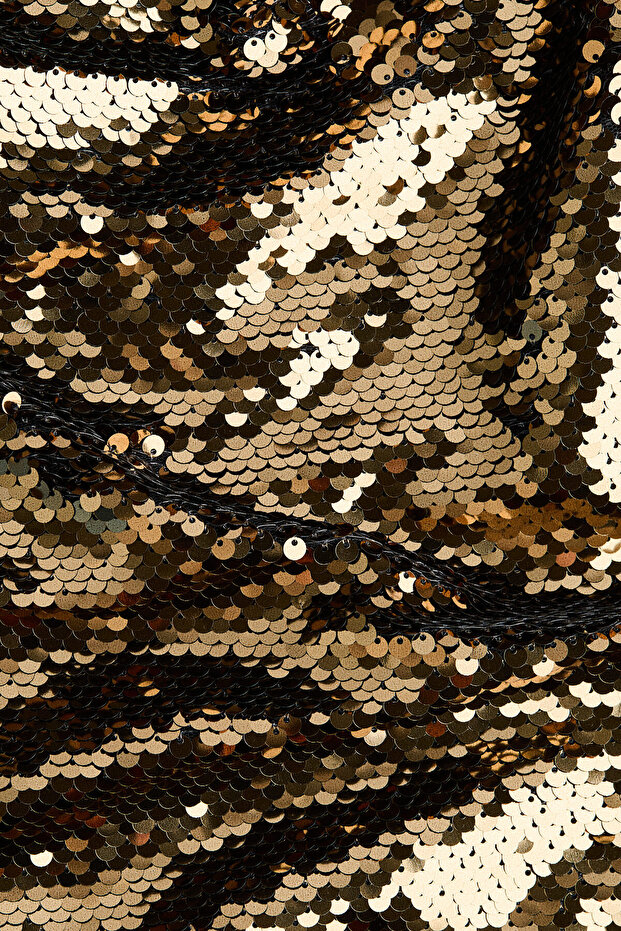 Pullu Mini Elbise - 7