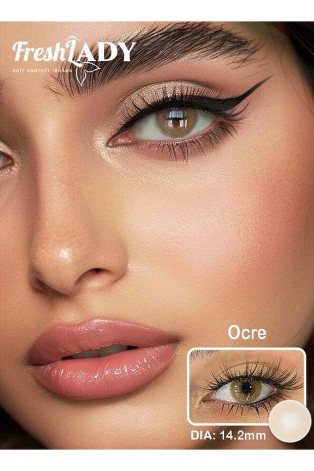 Freshlady Colored Lenses Ocre 14.20mm Yearly Disposable for Daily Wear