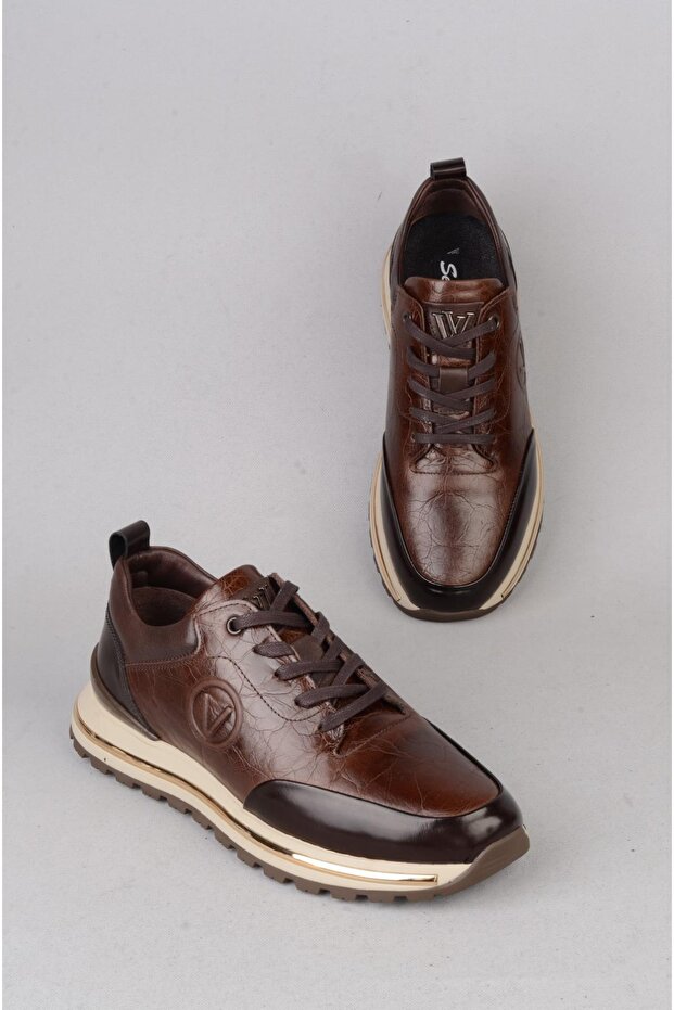 Seç M112 Genuine Leather Casual Men's Shoes Brown