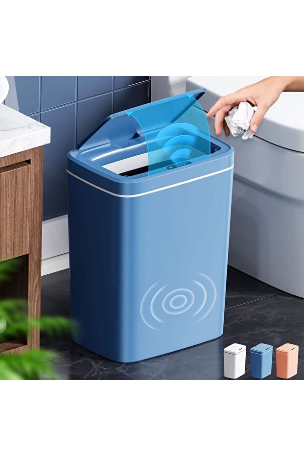 Automatic Sensor Trash Can, 16L Capacity, with Anti-Odor Lid - 1
