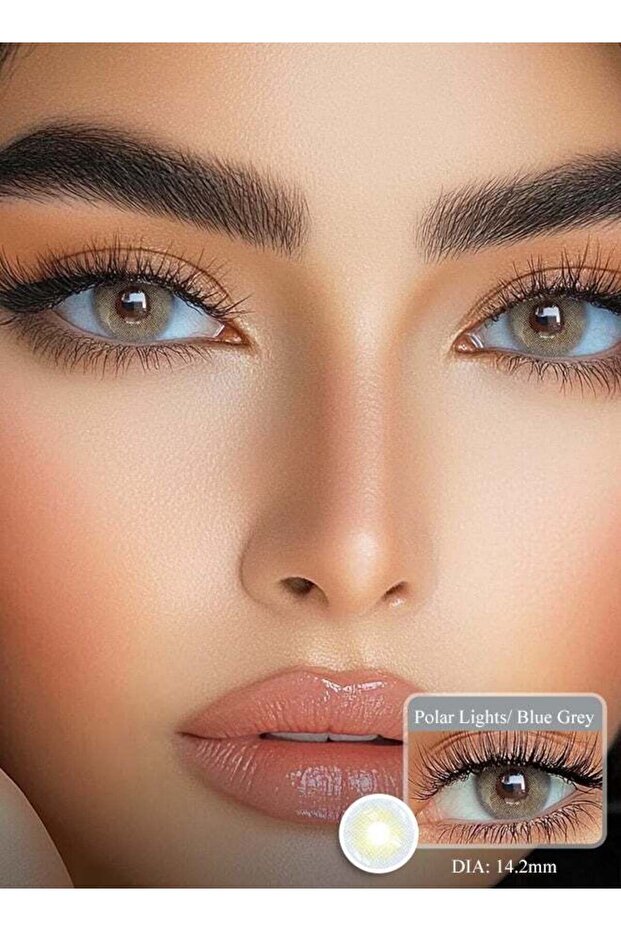 Freshlady Colored Lenses - Polar Lights Blue Grey 14.20mm Yearly Disposable for Daily Wear