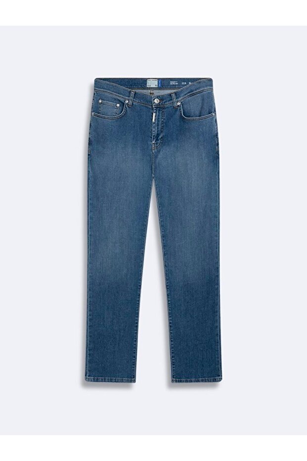 Sawyer Y Wide Leg Mid Waist Medium Blue Jeans