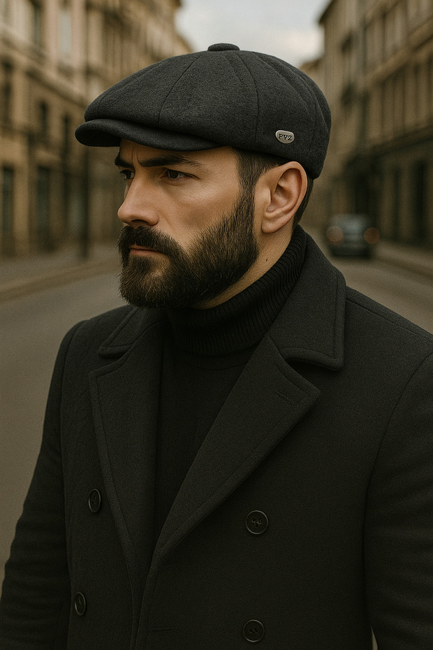 Davit Beckham Model Smoked Cashmere Beanie Hat - British Beanie Hat