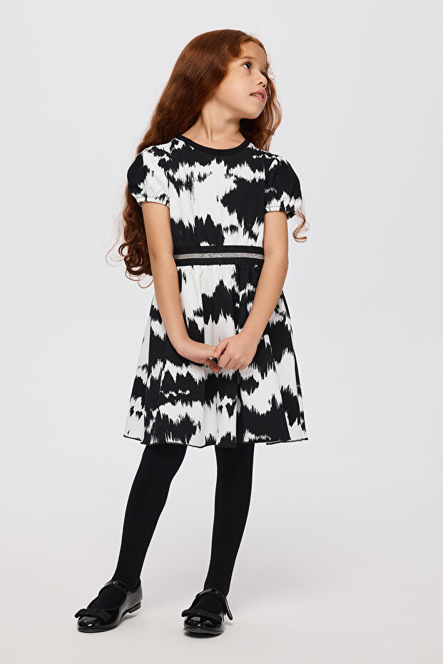 Kız Çocuk Örme Siyah Elbise - 1