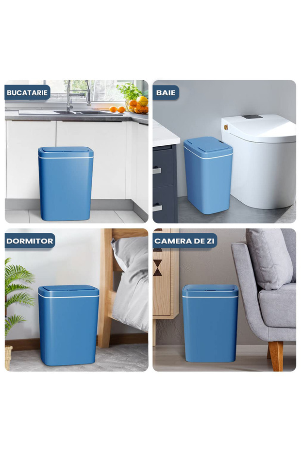 Automatic Sensor Trash Can, 16L Capacity, with Anti-Odor Lid - 3