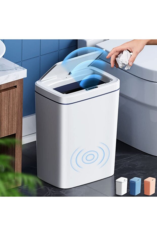 Automatic Sensor Trash Can, 16L Capacity, with Anti-Odor Lid - 1