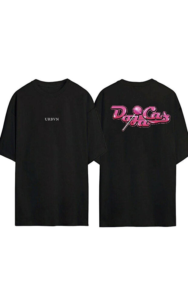 Doja Cat Design Printed Black Oversized t Shirt