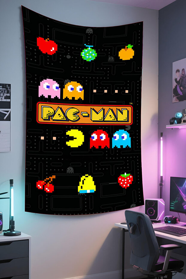 Vertical Gamer Wall Covering – Gaming Themed, High-Quality Fabric, Tapestry Wall Carpet