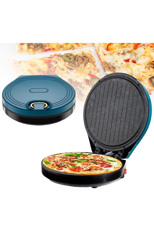 1800W Tabletop Pizza Maker, 12" Portable Pizza Oven - Blue A