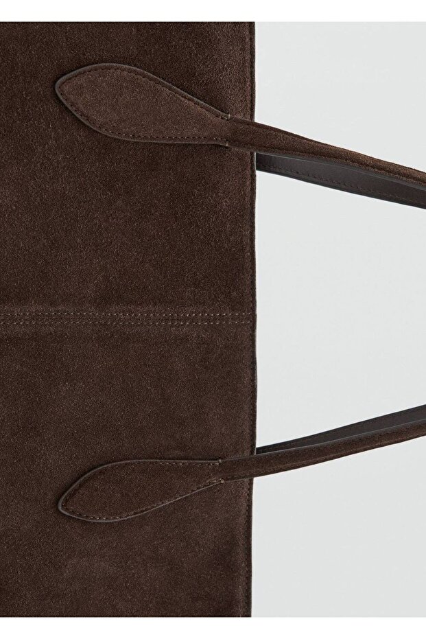 Süet shopper çanta - 3